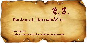 Moskoczi Barnabás névjegykártya