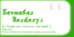 barnabas moskoczi business card